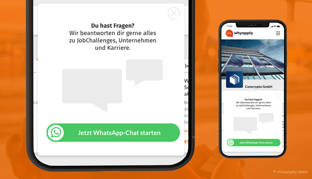 WhatsApp-Chat im Arbeitgeberprofil starten