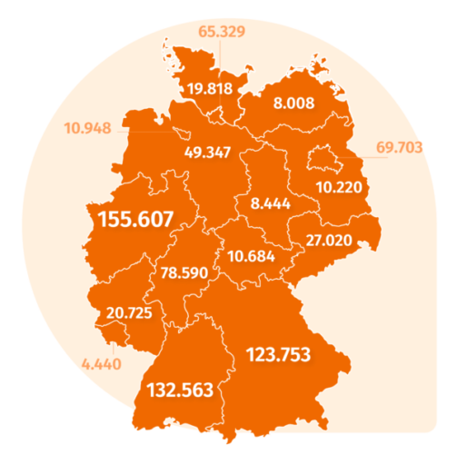 Deutschlandkarte offene Stellen